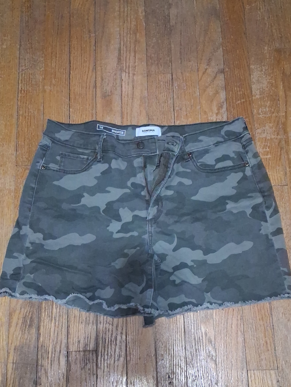 Sonoma Olive Green Camo Shorts
